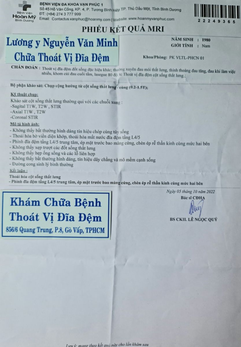 CHỤP MRI ở BỆNH VIỆN ĐA KHOA VẠN PHÚC